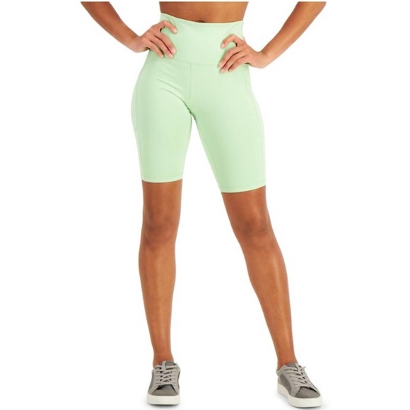 IDEOLOGY Women's Performance High Rise 10" Bike Shorts Pistachio Green Medium - Picture 7 of 9